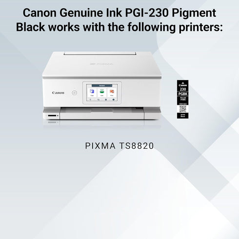 Canon PGI-230 TS8820 Genuine Pigmant Black Ink Tank, Compatible with PIXMA Printers
