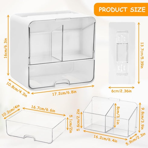 Qivine Tampon Holder for Bathroom Wall, Feminine Product Organizer Wall Mounted Tampon Dispenser, Pad Dispenser Wall