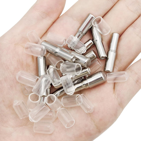 Cerpourt 58 Pins,5mm 1/4 Inch Closet Pcs Shelf Pegs Dual Diameter Metal Shelf Support Pegs with Silicone Covers,Kitchen