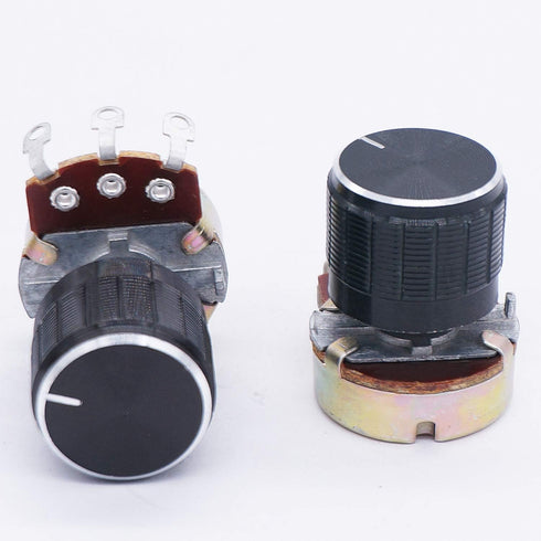 TWTADE 3pcs 50K ohm Potentiometer, Single Turn Rotary Linear Variable Potentiometer with 3pcs Knobs
