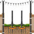 JYTOBN 10Ft String Light Poles 2 Pack,Poles for Outdoor String Lights with Fork