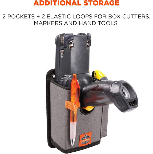 Ergodyne 5543 Squids Barcode Scanner Holder Equipment Mount for Gun Grip Mobile Computers, Handheld Bar Code Scanners