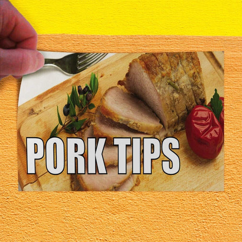 JHall Graphics Decal Sticker Pork Tips #2 Restaurant & Food Pork Tips Outdoor Store