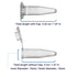 1.5mL Microcentrifuge Tube with Safe Lock Snap Cap, 500/Pack, Clear Graduation, Polypropylene, Plastic Lab Tubes