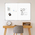 Lockways Large Magnetic Dry Erase Board, 48" x 36", Foldable Wall Mounted Whiteboard with Pen Tray for Business, Home