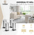 TCHOSUZ 4 Inch 4 Pack 10 cm Heavy Duty Mental Furniture Legs, Stainless Steel Tapered Feet - Replacement Legs
