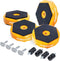 POWERTEC T Track & Work Bench Stops, Plus Work Grippers and Finishing Cone Fits 3/4" Bench Dog Hole, 4PK