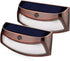 XTF2015 Solar Step Lights Outdoor, Motion Sensor Lights, Copper Outdoor Step Lights,