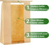 GOFOWRK 100 14" 8.3" 3.5" Pcs Large Kraft Bread Bags for Homemade Bread, x x Sourdough Bread Bags with Tin Tie Tab Lock
