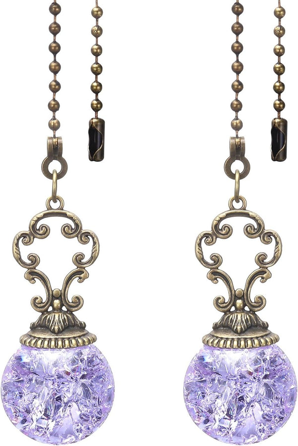 PATIKIL Ceiling Fan Pull Chain, 2 Pack 12" Decorative Ball Pendant Chain
