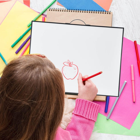 TSJ OFFICE Small White Board, 12 x 16 Inches, Portable Aluminum Frame Magnetic Dry Erase Board with Holder