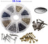 newlng 1600pcs Small Tiny Nails - Wooden Screws Compact Antique DIY Decorative Box Accessories in Gold, Silver, Bronze