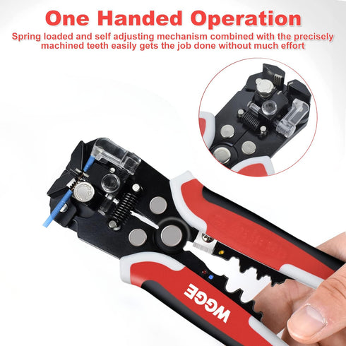 WGGE WG-014 Self-Adjusting Insulation Wire Stripper, 3 in 1 Automatic Tool for AWG 10-24