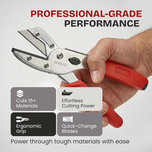 Ronan Multi-Cut Quick Change Utility Cutter, Razor Sharp Multipurpose Cutting Tool Cuts Cable, Wood, Carpet, Laminate