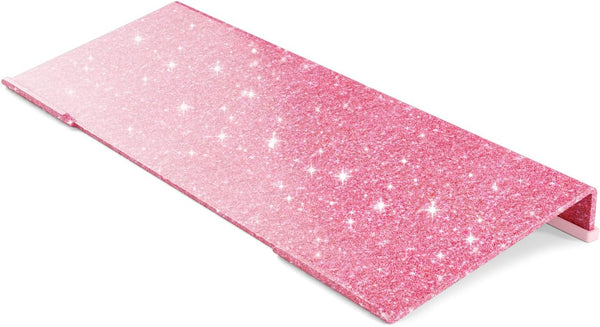 Beego Ergonomic Computer Keyboard Stand - Glitter Pink Acrylic Keyboard Riser Tilted Keyboard