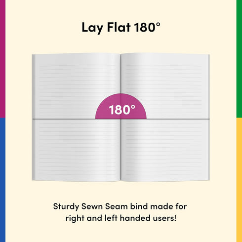 POKETO Lined Notebook Journal - 140 Page College Ruled Notebook, 100 GSM Thick Paper, Softcover, 8.25” x 5.75”