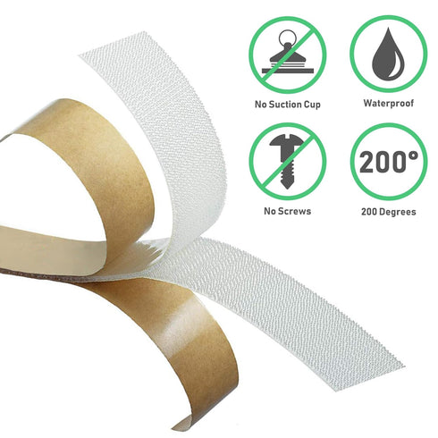 CANOPUS 1/2 in x 6 ft Hook and Loop Reclosable Fastener, Clear Lock Tape for Hanging Pictures, Crafts, Made in USA