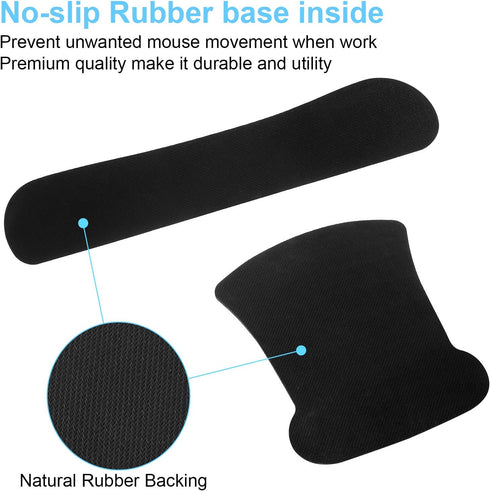 Ergonomic Mouse Pad with Wrist Rest Support and Keyboard Pad, iDonzon Cute Non-Slip Rubber Base