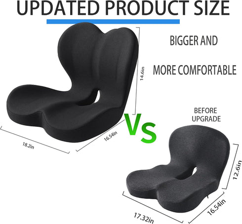 Zamerry Tailbone Ergonomic Lab-Designed Memory Foam Seat Cushion for Office Chair, Car Seat for Driving, Truck Seat