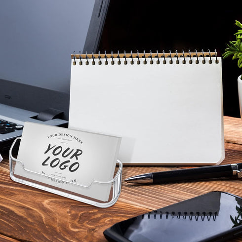 Yookeer 24 Pack Business Card Holder, Clear Acrylic Desk Display Stand for Office Desktop Paper Brochure Supplies