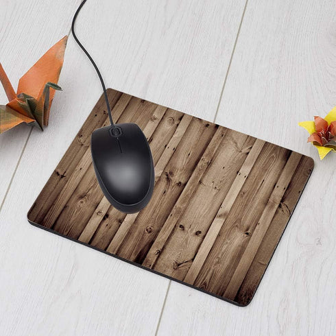 Rustic Wood Gaming Mousepad, Vintage Knotty Wood Mouse Pad for Computer Desk, 9.5 x 7.9 Inch