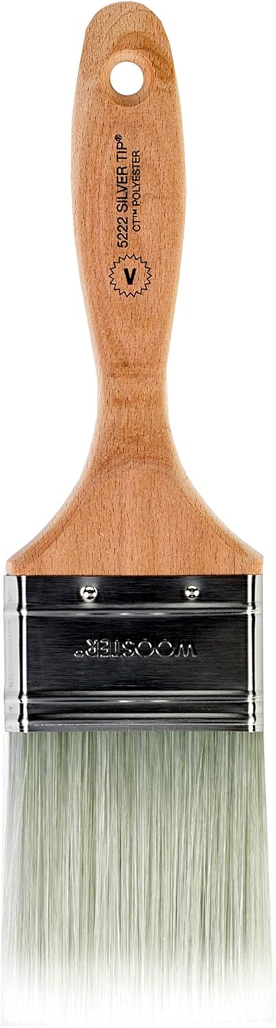Wooster Brush 5222-2 1/2 Tip Paintbrush, 2.5 Inch, White,Silver by Wooster