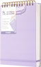 Yoment Top Spiral Notebook, Hardcover Steno Pads, 240 Pages, 7"x10", College Ruled, Left-Handed Notebooks, Purple