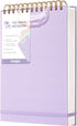 Yoment Top Spiral Notebook, Hardcover Steno Pads, 240 Pages, 7"x10", College Ruled, Left-Handed Notebooks, Purple