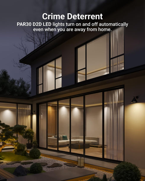 4 Pack PAR30 Bulbs, 850 11W, 3000K Non-Dimmable, E26, Bulb Sunco LED Dusk to Dawn Light Lumens, Soft White, Wet Rated