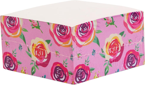 Pukka Pad Blossom Memo Block - 3-Pack, 500 Sheets of White 70GSM Note Paper, 3.15 x 3.15 Inches