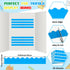 Henoyso 100 Pcs Science Fair Board Supplies Include 80 Trim Scalloped Bulletin Board Borders 20 Project Printable Adhesive Paper for Classroom Office Display Boards (Board Does Not Include)(Blue) by Henoyso