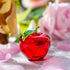 H&D Glaze Crystal Apple Paperweight Craft Decoration, Red