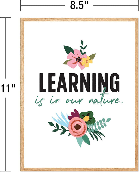 Carson Dellosa Grow Together 12pc Motivational Poster Set 8.5" x 11" Nature Decor for Classroom Wall