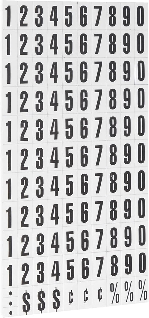 MasterVision Interchangeable Magnetic Board Accessories, Numbers, Black, 0.75"h