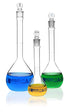 EISCO Premium Volumetric Flask Set - 50ml, 100ml & 250ml - Class A, ASTM E288 - Borosilicate 3.3 Glass with Penny