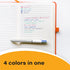BIC 4 Color Shine Ball Pens Medium Points (1.0 mm) with Metallic Rose Gold, Silver, Gold Barrels - Pack of 3