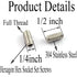 RuiLing 25PCS 1/4-20x1/2" Hexagon Hex Socket Set Screws, 304 Stainless Steel Full Thread Cup Point Grub Screws