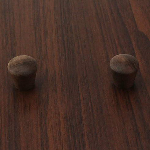 10 Wealrit pcs Small Cone Cabinet Knobs with Screws,Black Walnut Drawer Handles,Wood Cabinet Handles for Dresser