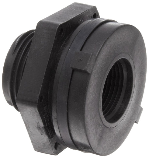 Dixon 60401 Polypropylene Pipe and Welding Fitting - Bulkhead, 3/4" NPT Female, 1-3/8" Hole Size