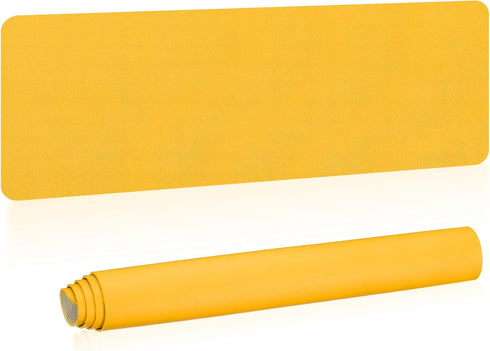 PATIKIL Large Desk Mat 55"x17" Non-Slip Waterproof PU Leather Dual Sided Desk Pad for Office Home Work Study, Yellow