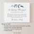 5.5x4.25 (A2) Folded Funeral Thank You Cards, Elegant Leaf Personalized Sympathy Thank You Cards with Envelopes, Blank