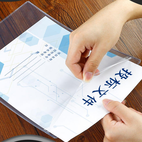Ollain 10 PCS Waterproof Page Protectors, Resealable Zip Paper Sheet Protectors Clear Hard Plastic Sleeves, 8.5" x 11"