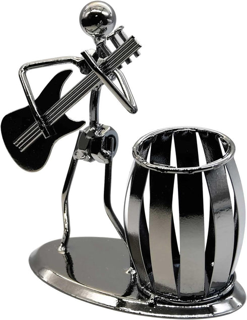 Metal Pencil Holder, Office Supply Pen Organizer, Desktop Decoration Stand (Guitar)