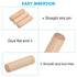 PATIKIL Wooden Dowel Pins, 300 Pcs M12x40mm Fluted Groove Hardwood Pegs for Crafts, Furniture, Door Art