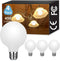 Vinaco Glass G25 LED Light Bulbs Dimmable 60W, 4 Pack No Flicker