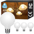 Vinaco Glass G25 LED Light Bulbs Dimmable 60W, 4 Pack No Flicker