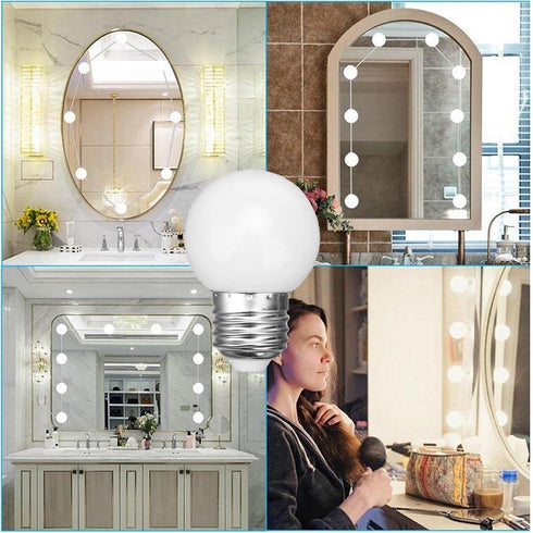 G45 LED Light Bulb 3W Globe Vanity Bulbs, Warm White 3000K, 30 Watt Replacement Bulb, E26/E27 Base, 6 Pack for Bathroom