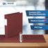Premium Economy 1.5-Inch Binders, 3-Ring Colored Binder Notebooks, Pack of 6 for School, Office, Home, Burgundy