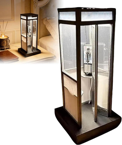 Generic Retro Vintage Tall Phonebooth Lamp, Retro British Phone Booth Floor Lamp, Classic