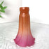 LS20 1.26" 1.5") Bieye Lily Flower Blown Glass Lampshade (Orange Pink, Opening I.D. x O.D.